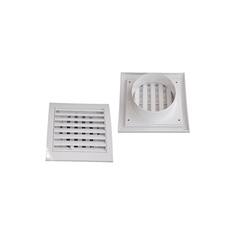 Air Ventilation Plastic Grill Cover 148mm x 153mm Adjustable Ã˜100