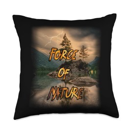 Force of Nature, Gift for Nature Lover Throw Pillow