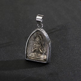 Buddha Pendant Arc Cutting Ethnic Style Beautiful Practical Stainless Steel Jewelry for Amulet Decoration Gifts Mahasthamaprapta