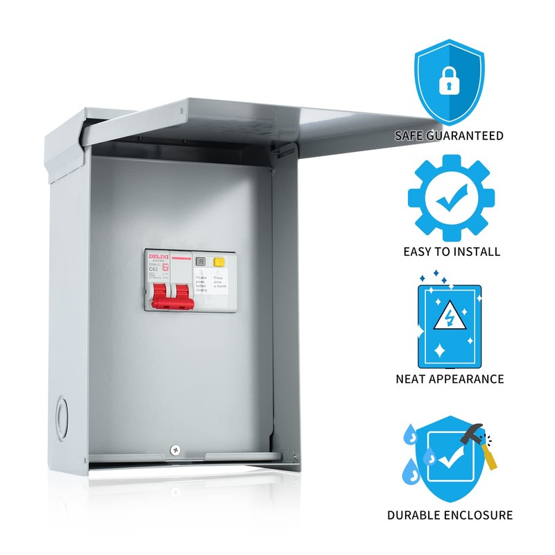 briidea 60 Amp Spa Panel with 3-Pole 60 Amp GFCI