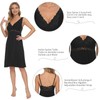 Mnemo Women's Sexy Pyjamas Lace Nightdress with V-Neck, black, L