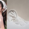 Women's Wide Lace Mesh Triangle Scarf Headband Summer White