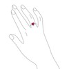 Bling Jewelry .925 Silver Simulated Ruby CZ Heart Engagement Ring