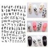 LANODO 8 Pcs Nail Stickers Alphabet 3D English Arabic Numerals