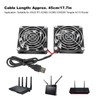 Dual Fan Router Heat Dissipation Cooler, 5V USB Computer Fan,