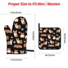 Cute Corgi Dog 4pcs Oven Mitts and Pot Holders Sets,Heat