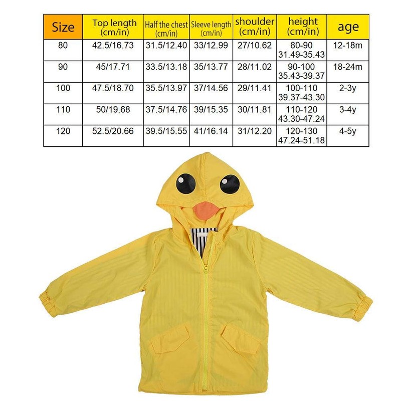 Bebé pato impermeable, verano bebé niño niña pato impermeable lindo