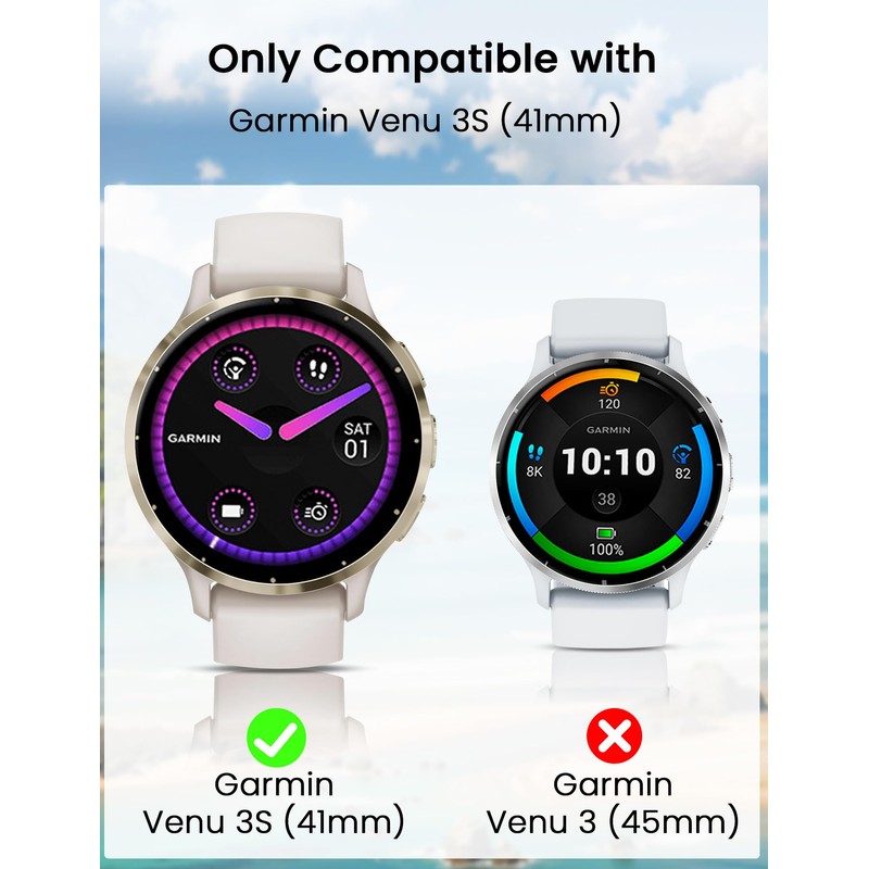 Sinoacc Screen Protector for Garmin Venu 3S (6 Pack) Self-Healing