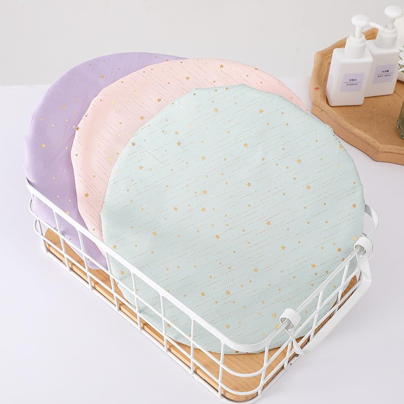 YFFSFDC Shower Cap, Bath Cap, Elastic Hair Cap, Vanity Hat,