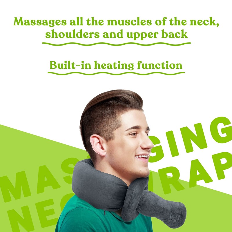 PURSONIC Portable Neck & Shoulder Adjustable Massaging Wrap with Soothing