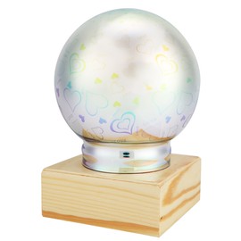 3D Starburst Night Light Glass LED Table Lamp Color Changing Decorative USB Charging(heart)