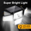 Solar Lights Outdoor, 270 LED 3000LM Motion Sensor Light, IP65