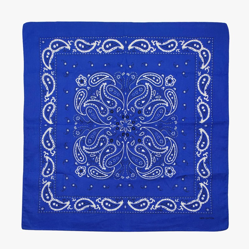 Trifong Bandana, Unisex, 100% Cotton, Cashew Nut Pattern, Paisley Handkerchief,