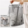 HGZBS Mesh Bag with Handles, Collapsible Laundry Basket, Foldable Laundry