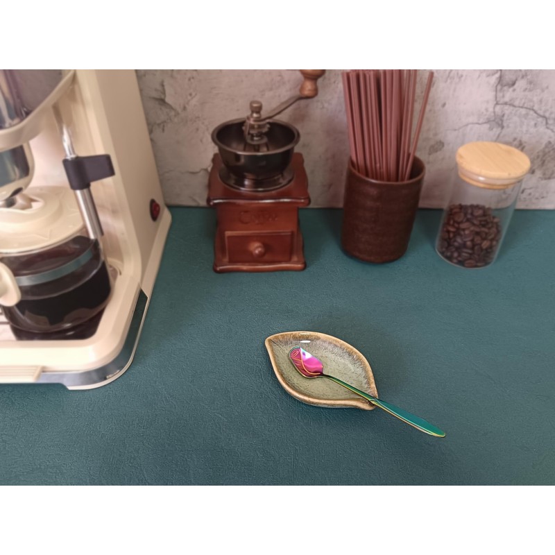 Coffee Spoon and Rest for Coffee Bar Accessories, Small Spoon