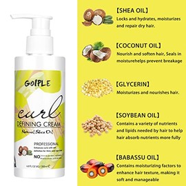 WOZUTUNT Crema Definidora De Curl - Curling Perfection Para Cabello Ondulado, Crema Alisadora Anti-Frizz Para Definir Todos Los Tipos Y Texturas...   