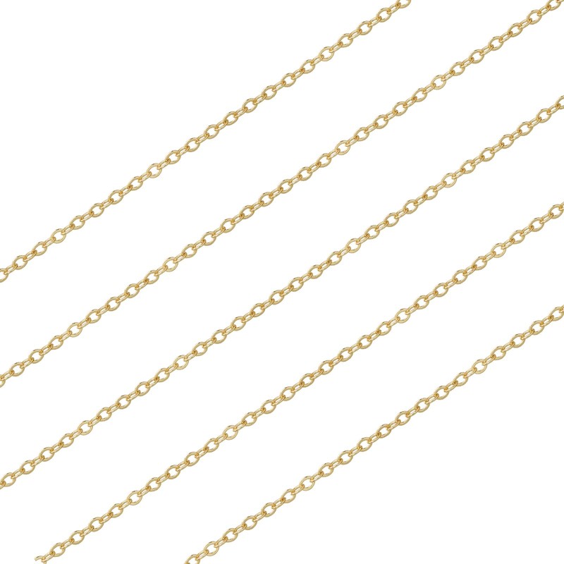 16.4 Feet Necklace Chains for Jewelry Making, Gold Plated Solid