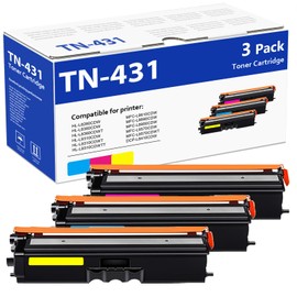 TN4313PK, 2,500 Pages per TN431C TN431M TN431Y TN431 Toner Replacement for Brother TN-431 Compatible for HL-L8360CDW HL-L8360CDWT MFC-L8900CDW HL-L8260CDW MFC-L8610CDW HL-L9310CDW