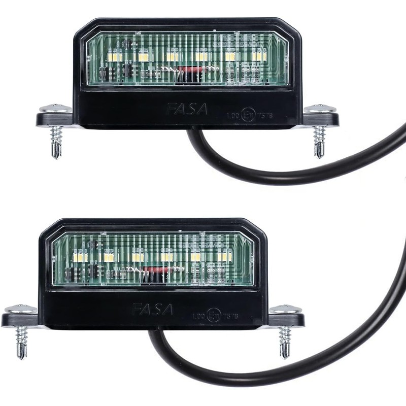 Yuanjoy 2 Pack 12 V 24 V Number Plate Light