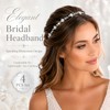 4 Pcs Rhinestone Headbands for Women Silver Bridal Wedding Hair
