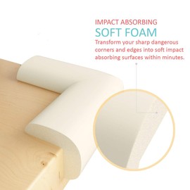 16 Pcs Protector de Esquinas Bebes y Niños Protecciones para bebés, Espuma Suave Protectores de Seguridad para Mesas Esquina y Aualquier Tipo de Muebles Anti-colisión Esquineras Cojines Protectores (8 Marrón + 8 Blanco)