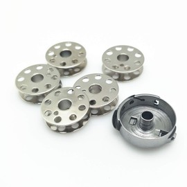 YEQIN 1pcs Bobbin Case 45751 and 5 pcs bobbins Fits Singer Featherweight Sewing Machines 221 222 301 & 301A