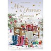 Regal Publishing Traditional Christmas Card, Couple Mum & Stepdad, Bench