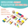 Cubika 100 Piece Wooden Blocks Construction Kit– Montessori-Inspired Stacking Toy