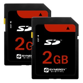 Synergy Digital Tarjetas de memoria SD de 2 GB - Paquete de 2
