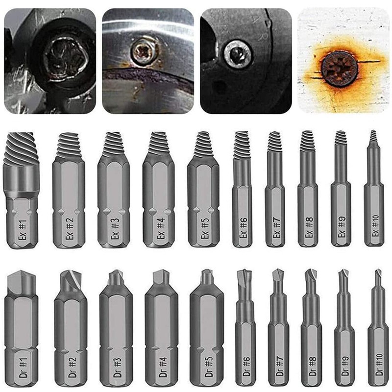 Bestgle Drill Bit Set, Screw Removal, Broken Bolts, Set of