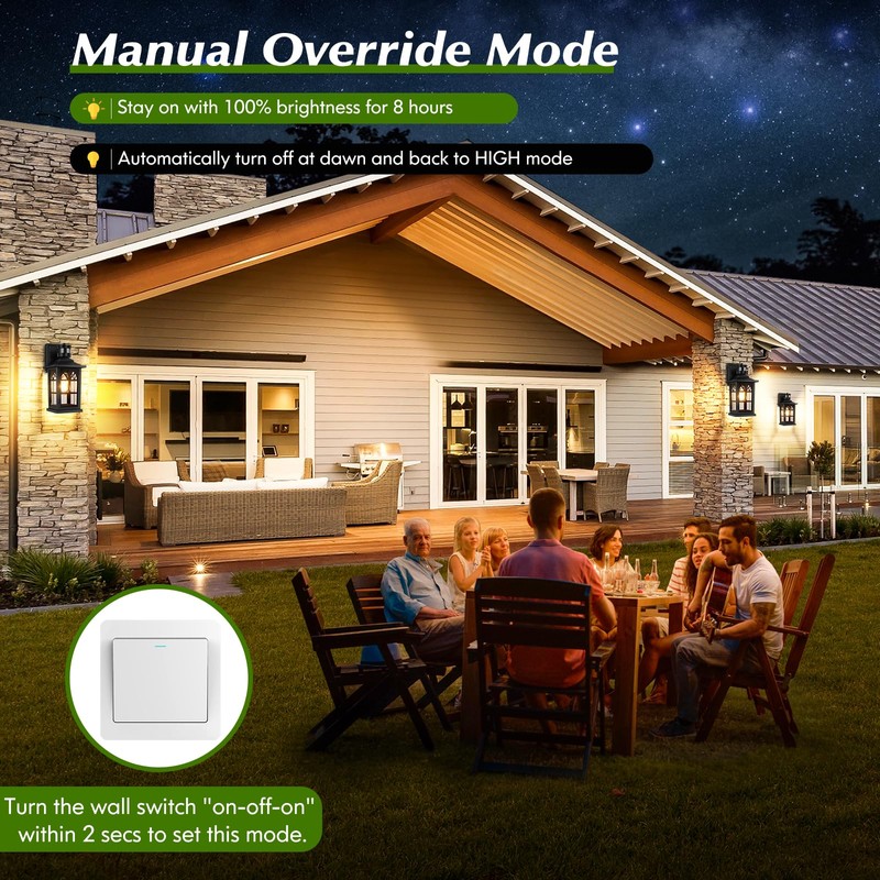 Motion Sensor Outdoor Light Fixture, Dusk to Dawn Porch Light