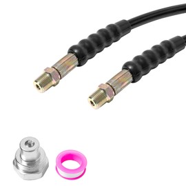 ZiBeiLe 10 ft 10,000psi High Pressure Hydraulic Hose, CH-604 Coupler 3/8"" NPT Thread Hydraulic Hose Assembly, Widely Used in Agriculture and Road Construction, Black, H72-MCR-7HY395