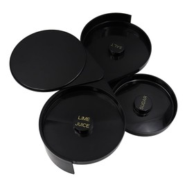 Tiardey 3 Tier Rotating Salt Trays Bartender Tool for Bar Club Home Party Margarita Salt Sugar Cocktail