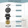 Tip-Toe Bathtub Drain Kit with Two-Hole Overflow Plate, Bath Tub