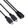 chenyang Micro USB Female 1 to 2 Micro USB Male