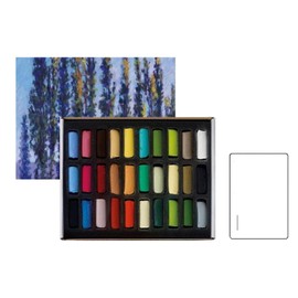 Sennelier 30 Half Pastel Pastel Cardboard Box with 30 1/2 Soft Pastels "à l'écu" - Landscape Set, Sennelier France