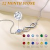 Suplight 925 Stelring Silver Infinity Anklet with Moonstone, Crystal Anklet