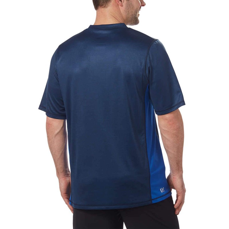 Speedo Men's Longview Short Sleeve Swim Tee - Blue -