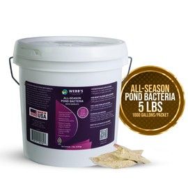 Webb's Water Gardens Pond Maintenance Packets with Barley - Natural Pond Care for Large Ponds & Lakes - Safe for Koi & Fish - 10 Packets - Treats 1/4 Acre for 2.5 Months - 5 lbs