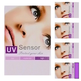 UV Tester, UV Tester Card, UV Detector, Reusable UV Identifying Card, UV Sensor Card, UV Ray Test Cards for Sun, UV Intensity Test Card (Set of 5)