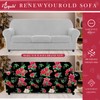 Arquiel Christmas Red Flower Stretch Sofa Cover, 4 Pieces Soft
