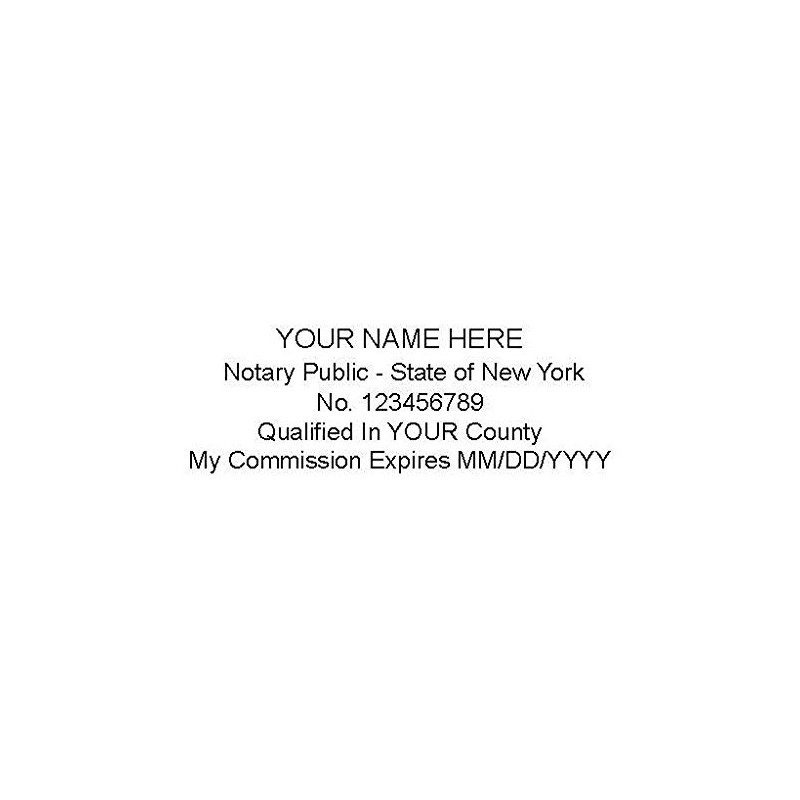 New York Notary Stamp | Classic Model, 2.3x0.81 Inch Rectangular