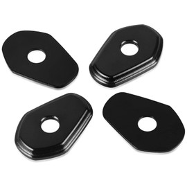 Pack of 4 Indicator Brackets for Motorcycle, Motorcycle LED Indicator Holder, 4 Pack Aluminium Mounting Plates, Front or Rear Mounting Plates, Compatible with Suzuki (Black)
