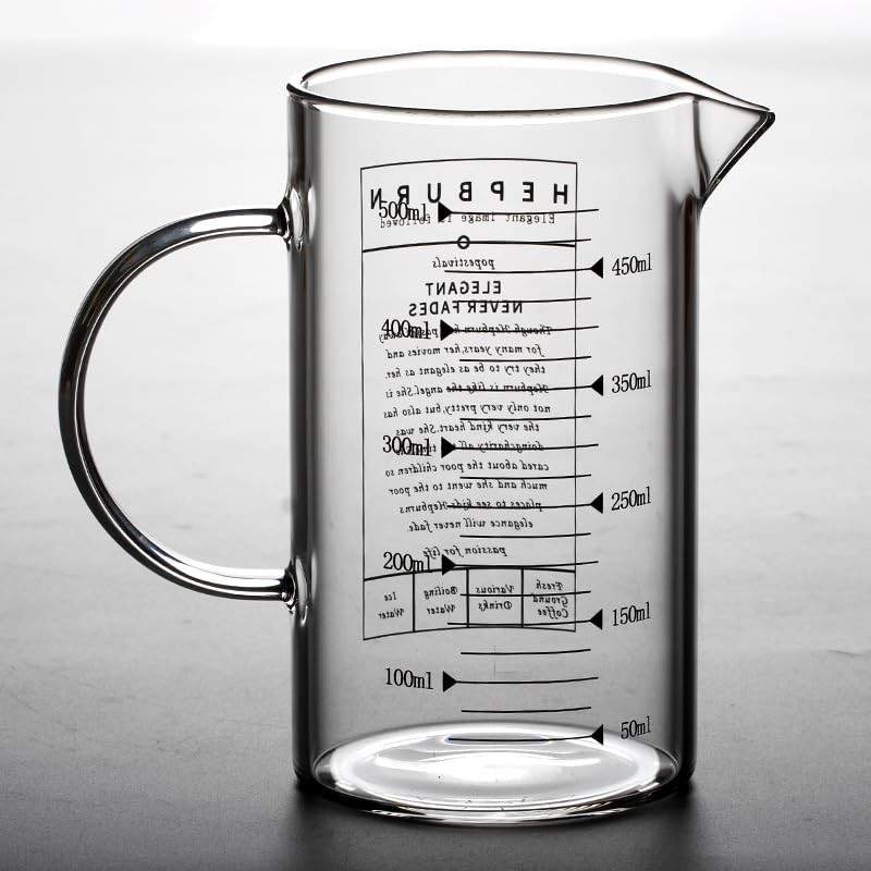 Glass graduated cup, high borosilicate glass cup, can be used