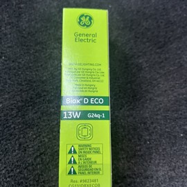 GE Biax D ECO 13W 4 Pin Compact Dual Fluorescent U-Tube Lamp