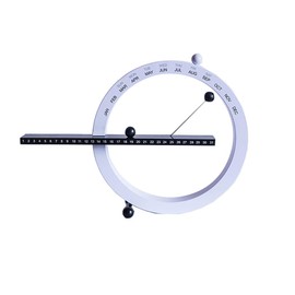 ALLOMN Wall Clock, Creative Desk Calendar Magnetic Ball Calendar Interesting Manual Perpetual Calendar, Three Magnetic Stable Stand for Home Office Desktop Decoration (White)