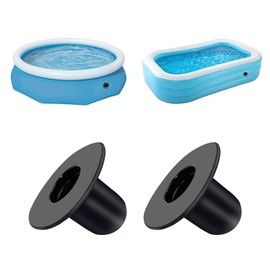 GKmow 2 PCS 1.25In Pool Pump Strainer Wall Plugs Replacement Parts, Ground Swimming Pool Fitting Filter Pump Strainer Hole Plug Stopper, for Summer Escape Pool Parts (Black)