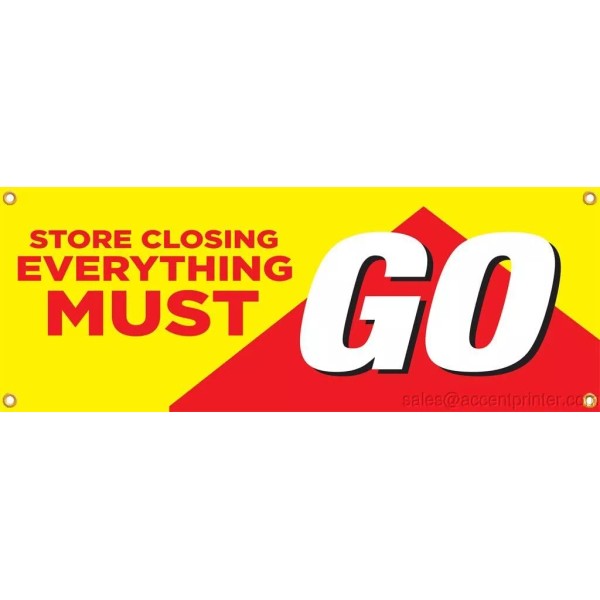 CommerceSigns Store Closing Everything Must Go | Vinyl Banner w/