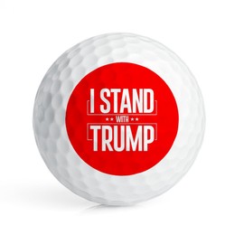 CafePress I Stand with Trump Full Bleed Novelty Golf Balls (Pk of 6)