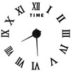 DIY Wall Clock Roman Numerals Frameless Mirror Surface Wall Clock
